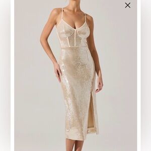 Liese Sequin Corset Midi Dress